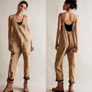 Free People Tan Jumpsuit